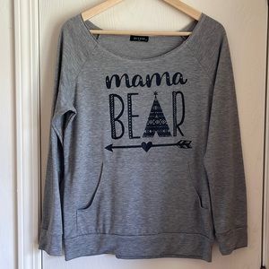 Women’s gray Mama Bear logo sweatshirt size small